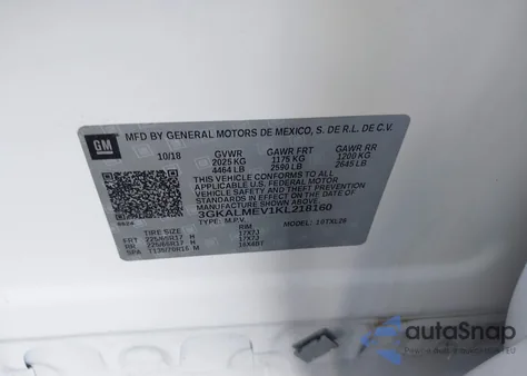 2019 GMC Terrain Sle from USA, damaged, VIN 3GKALMEV1KL218160